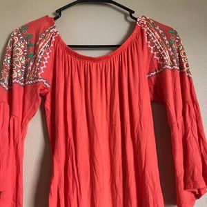 Off the shoulder.